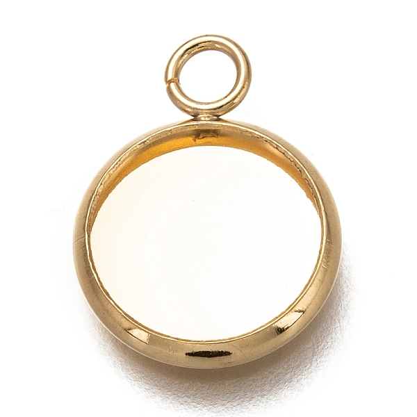 

PandaHall 304 Stainless Steel Pendant Cabochon Settings, Plain Edge Bezel Cups, Flat Round, Real 18K Gold Plated, Tray: 10mm, 15.5x12x2mm...