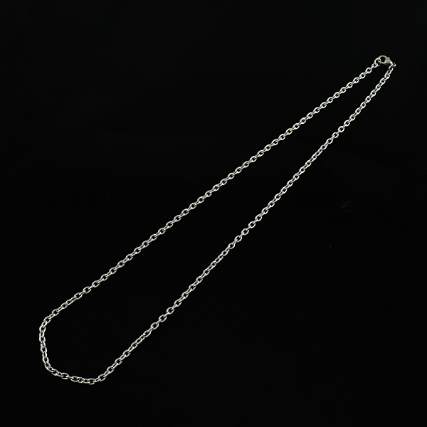 

PandaHall 304 Stainless Steel Cable Chains Necklaces, with Lobster Clasps, Stainless Steel Color, 20 inch(50.8cm), 3mm 304 Stainless Steel