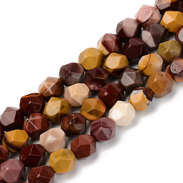 

PandaHall Natural Mookaite Beads Strands, Star Cut Round Beads, Faceted, 7~8x8mm, Hole: 1.2mm, about 42~44pcs/strand, 14.76 inch(37.5cm)...