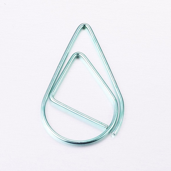

PandaHall Paper Clips, Teardrop, Green, 25x15mm Stainless Steel