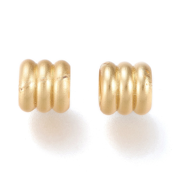 

PandaHall Matte Brass European Style Beads, Large Hole Beads, Long-Lasting Plated, Column, Real 18K Gold Plated, 5.5x5.7mm, Hole: 4mm Brass...