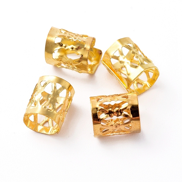 

PandaHall Plated Iron Hair Coil Cuffs, Dread Cuff Coil, Column, Golden, 9x7.9mm, Hole: 7mm Iron