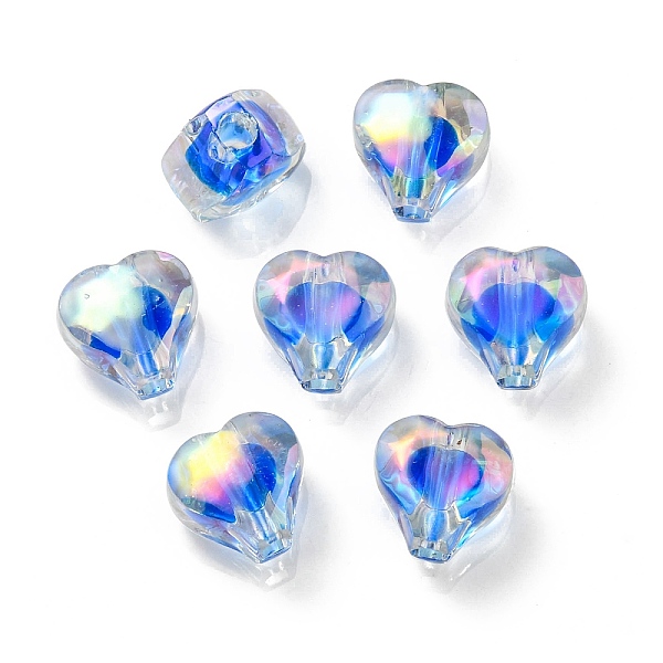 UV Plating Rainbow Iridescent Acrylic Beads