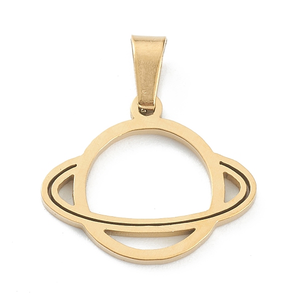 

PandaHall Ion Plating(IP) 304 Stainless Steel Pendants, Planet, Golden, 15x18x1.5mm, Hole: 5x3mm 304 Stainless Steel Planet