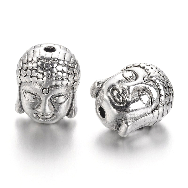 Antique Silver Tibetan Style Buddha Head Alloy Beads