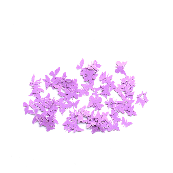 

PandaHall Paper Cabochons, Nail Art Decorations, Lifelike Butterfly, Lilac, 3~5x4~7x0.1mm Paper Butterfly Purple