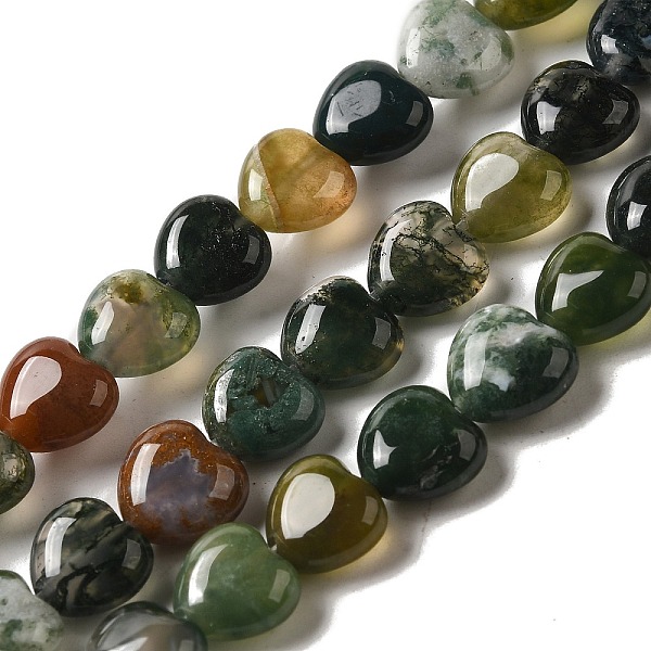 

PandaHall Natural Indian Agate Bead Strands, Heart, Colorful, 10x10x5mm, Hole: 1mm, about 40pcs/strand, 15.3 inch Indian Agate Heart