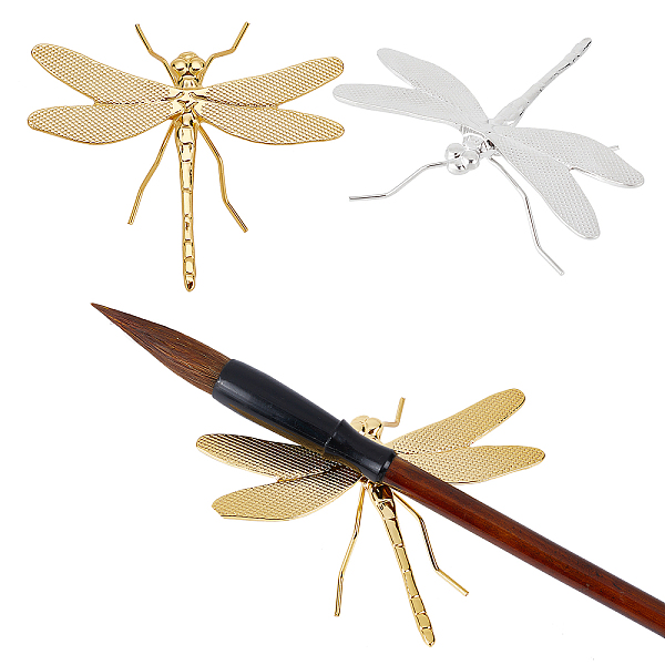 

PandaHall CHGCRAFT 2Pcs 2 Colors Dragonfly Sculpture Gold Dragonfly Sculpture Silver Animal Figurines Metal Desktop Ornament 3D Dragonfly...