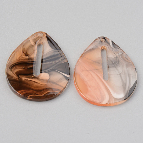 

PandaHall Acrylic Pendants, Teardrop, Light Salmon, 34x27.5x2.5mm, Hole: 1.5mm Acrylic Teardrop