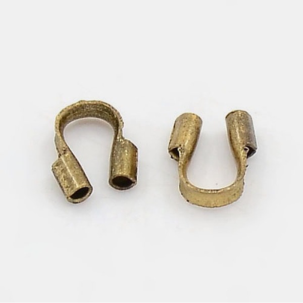 

PandaHall Brass Wire Guardian, Nickel Free, Antique Bronze Color, 4.5x4.5mm, Hole: 0.8mm Brass