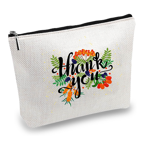 PandaHall 12# Cotton-polyester Bag, Stroage Bag, Rectangle, Flower Pattern, 18x25cm Cloth Flower
