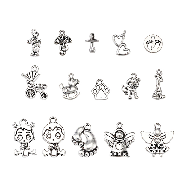 

PandaHall Tibetan Style Alloy Pendants, Mixed Shapes, Antique Silver, 7.4x7.3x2.5cm Alloy Mixed Shapes