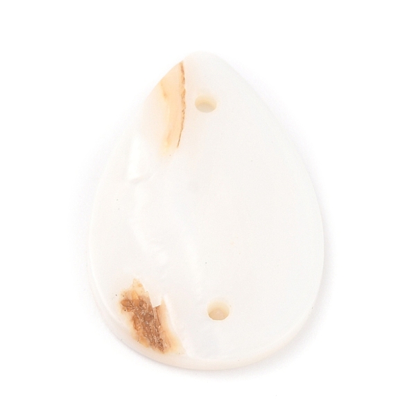 

PandaHall Natural Freshwater Shell Links, Teardrop, 21~21.5x13.5~14x1.5~2mm, Hole: 1.2mm Shell Shell Shape