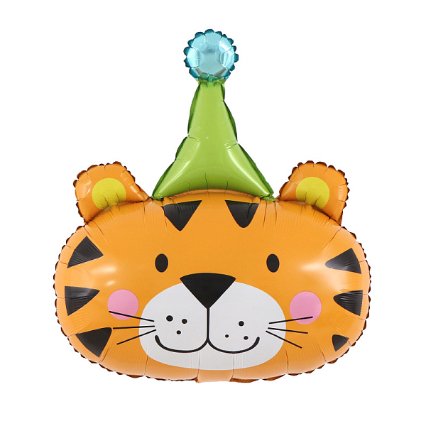 

PandaHall Animal Theme Aluminum Balloon, for Party Festival Home Decorations, Tiger Pattern, 810x600mm Aluminum Tiger