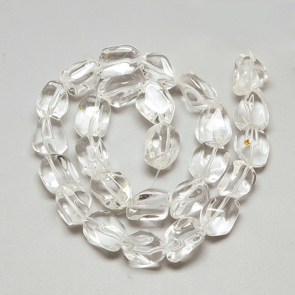 

PandaHall Natural Quartz Crystal Beads Strands, Nuggets, 15~22x13~15x10~13mm, Hole: 1.5mm, about 22pcs/strand, 15.7 inch Quartz Crystal...