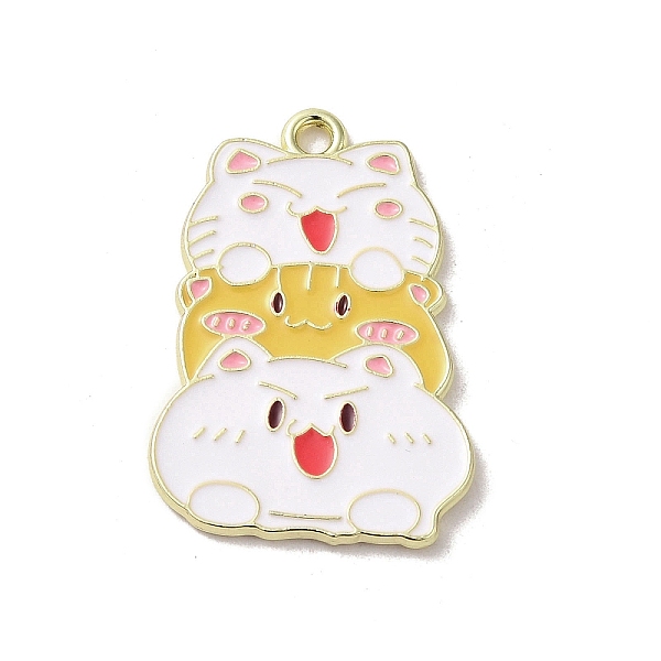 

PandaHall Alloy Enamel Pendants, Golden, Cat Shape, Gold, 29.5x20.5x1.5mm, Hole: 1.9mm Alloy+Enamel Cat Shape Gold