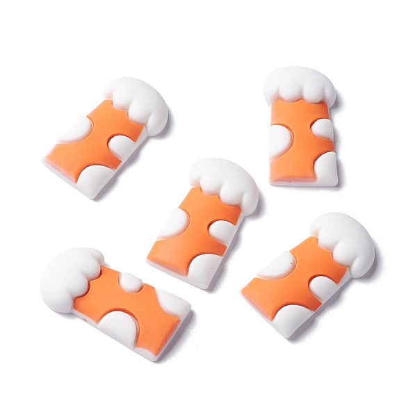 

PandaHall Opaque Resin Cabochons, Cat-Paw, Orange, 38x20x7.5mm Resin Cat Shape Orange