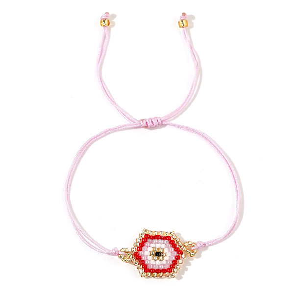 

PandaHall Hexagon Eye Beaded Bracelet Unisex Fashion Jewelry from Europe and America Glass