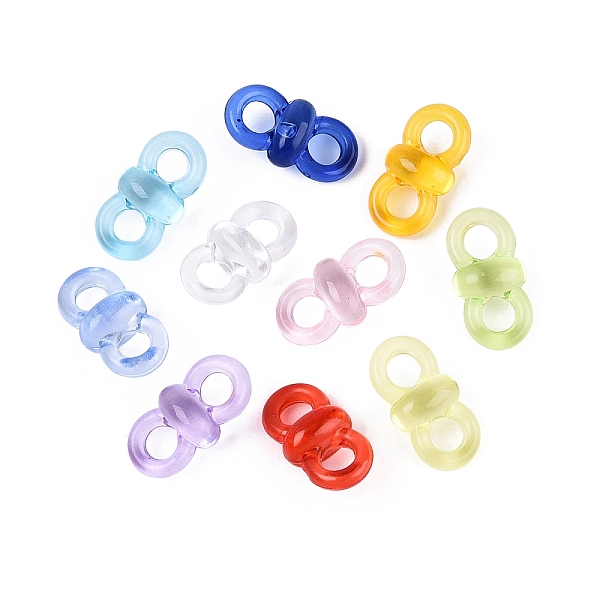 Breloques de connecteur acrylique transparent