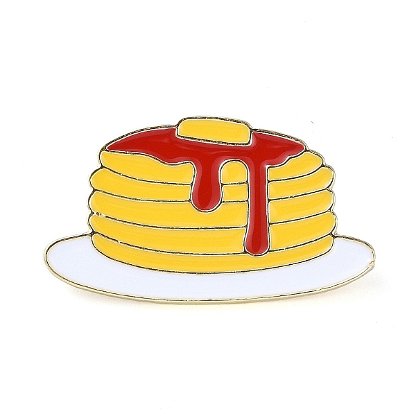 

PandaHall Alloy Brooches, Enamel Pins, for Backpack Cloth, Cake, Golden, 18x31.5x1.5mm Alloy+Enamel Food