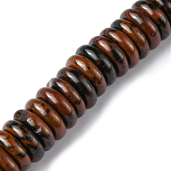 

PandaHall Natural Mahogany Obsidian Beads Strands, Disc, 12x3.5~4mm, Hole: 1.4mm, about 51pcs/strand, 7.48~8.19 inch(19~20.8cm) Mahogany...