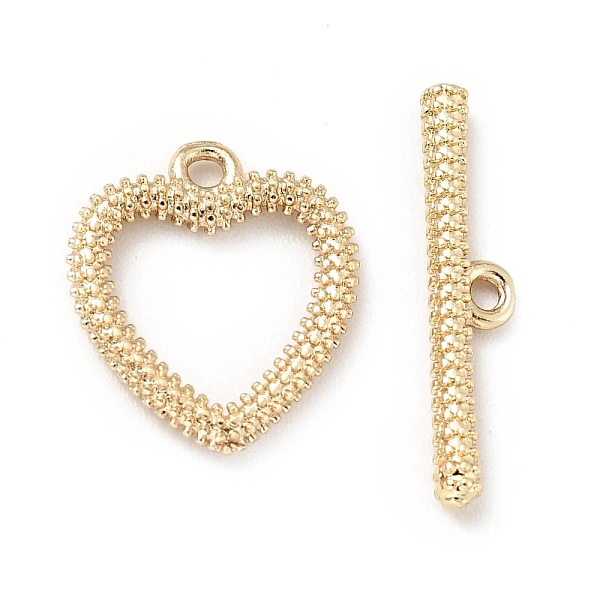 

PandaHall Rack Plating Brass Toggle Clasps, Cadmium Free & Lead Free, Long-Lasting Plated, Heart, Light Gold, Heart: 13.5x12x1.8mm, Hole...