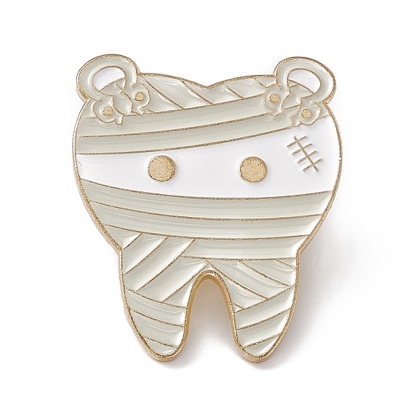

PandaHall Cartoon Teeth Enamel Pin, Light Gold Alloy Oral Health Brooch for Backpack Clothes, Clothes Pattern, 30x25x2mm, Pin: 1.3mm..., Gray