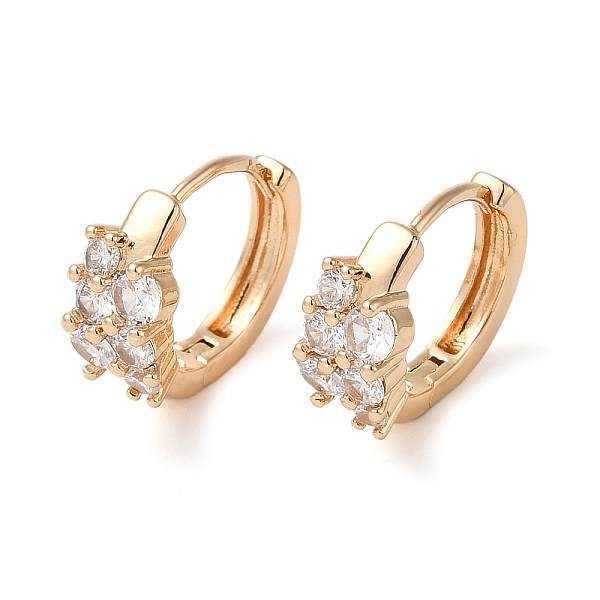 

PandaHall Brass with Clear Glass Hoop Earrings, Ring, Light Gold, 15.5x18x6.5mm Brass Ring Clear