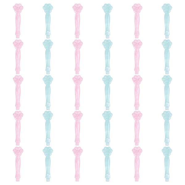 

PandaHall ARRICRAFT 30Pcs 2 Colors Plastic Cat Paw Handle, for Wax Seal Stamp, Wedding Invitations Making, Mixed Color, 62x20.5x11mm, Hole..., Multicolor