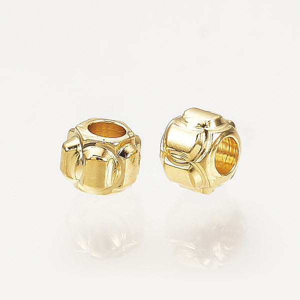 

PandaHall Brass Spacer Beads, Nickel Free, Real 18K Gold Plated, Lantern, 3x2.5mm, Hole: 1mm Brass Lantern