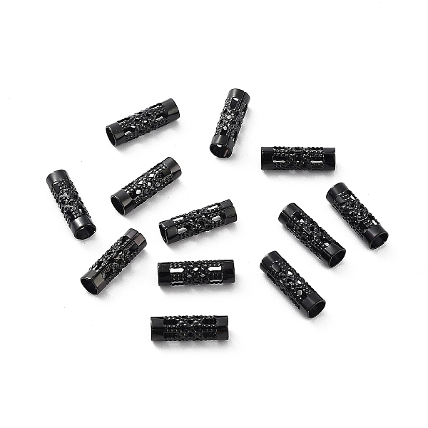 

PandaHall Hollow Out 304 Stainless Steel Beads, Column, Black, 12x4mm, Hole: 3mm 304 Stainless Steel Column
