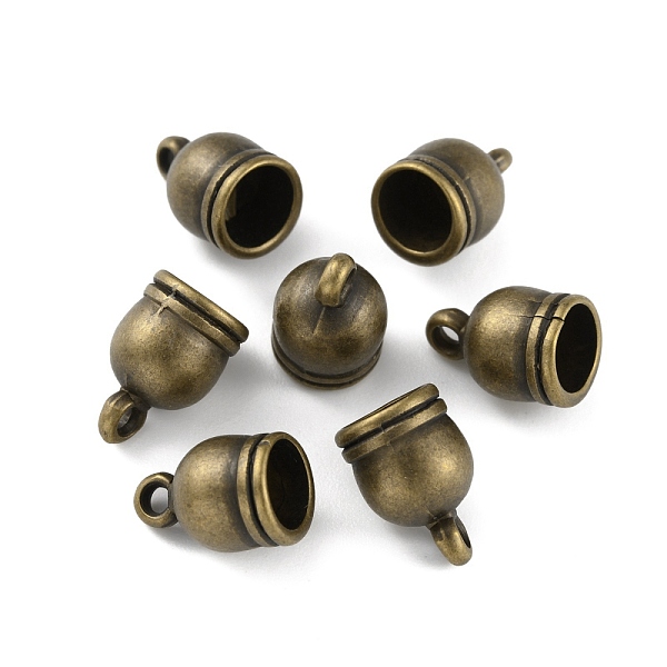 

PandaHall CCB Plastic Cord Ends, End Caps, Antique Bronze, 12.5x8.5mm, Hole: 1.8mm, Inner Diameter: 6.5mm Plastic