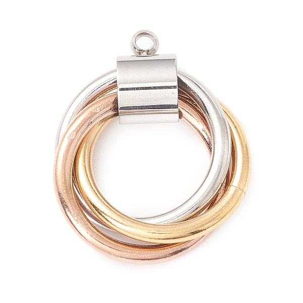 

PandaHall Ion Plating(IP) and Vacuum Plating 304 Stainless Steel Pendants, Tricyclic, Mixed Color, 23x20x7mm, Hole: 1.8mm 304 Stainless...