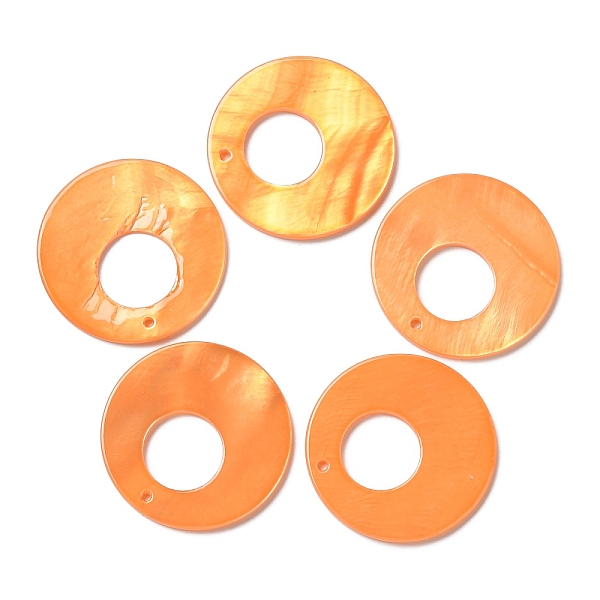 

PandaHall Spray Painted Natural Freshwater Shell Pendants, Flat Round Charms, Orange, 28x2.5mm, Hole: 1.2mm Freshwater Shell Flat Round...