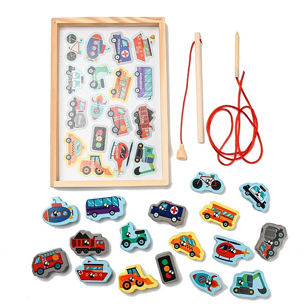 

PandaHall Wooden Magnetic Fishing Games, Montessori Toys, Cognition Game for Toddlers Kids, Educational Preschool Beading Toy Gift, Insects..., Multicolor