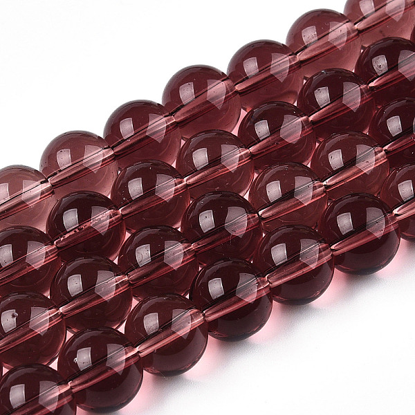 

PandaHall Transparent Glass Beads Strands, Round, Coconut Brown, 9.5~10mm, Hole: 1.5mm, about 40~42pcs/strand, 14.76~15.12 inch(37.5~38.4cm)...
