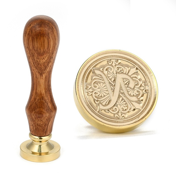

PandaHall Brass Retro Initials Wax Sealing Stamp, 26 Letters A-Z Wax Seal Stamp with Wooden Handle for Post Decoration DIY Card Making...