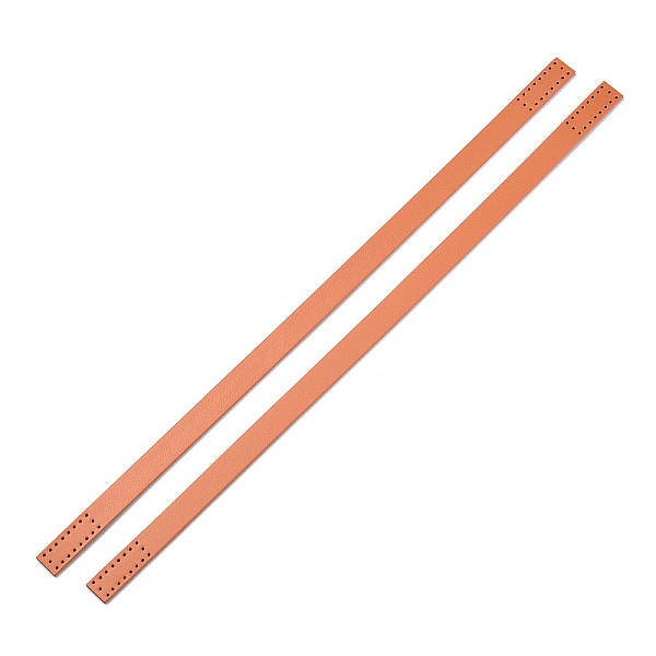 

PandaHall Cowhide Leather Sew On Bag Handles, Bag Strap Replacement Accessories, Chocolate, 39x1x0.3cm, Hole: 1.5mm Cowhide Flat Brown