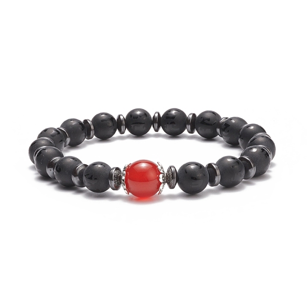 

PandaHall Om Mani Padme Hum Mala Bead Bracelet, Natural Agate & Synthetic Hematite Round Beaded Stretch Bracelet, Gemstone Jewelry for Women...