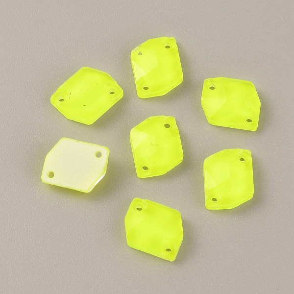 36pcs breloques de connecteur en verre fluorescent