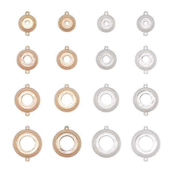 

PandaHall Biyun 14pcs 14 style Brass Pendant Cabochon Settings & Cabochon Connector Settings, Flat Round, Mixed Color, Tray: 6.3~12.5mm...