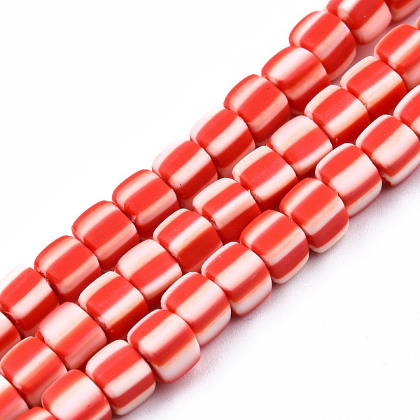

PandaHall Handmade Polymer Clay Beads Strands, Cube, Red, 5x5x4.5mm, Hole: 2mm, about 85~86pcs/strand, 15.83 inch~16.06 inch(40.2~40.8cm)...