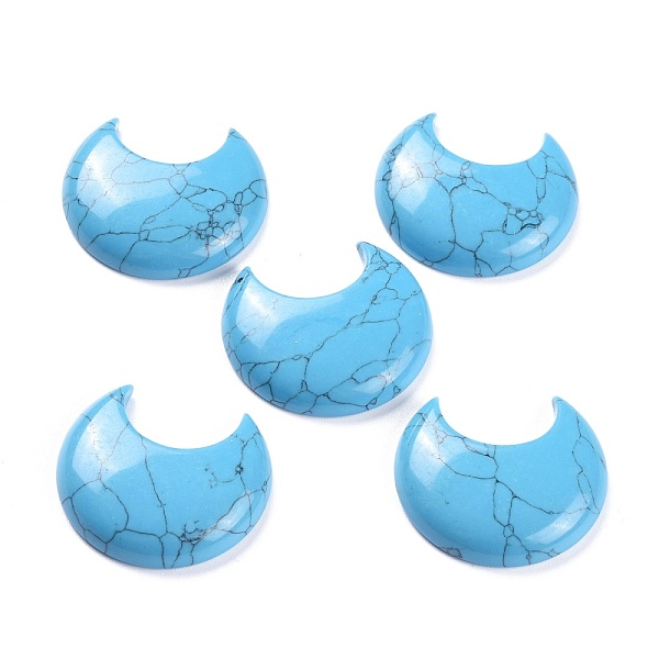 

PandaHall Synthetic Turquoise Cabochons, Moon, Dyed, 35x31x7.5mm Synthetic Turquoise Moon