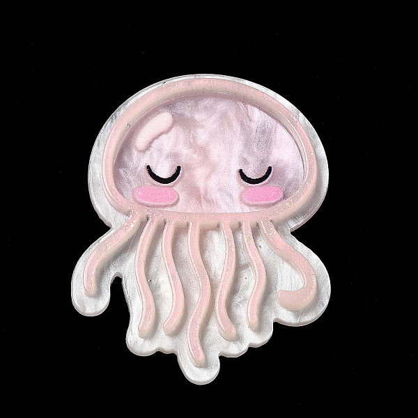 Ocean Theme Jellyfish Acrylic Alligator Hair Clips
