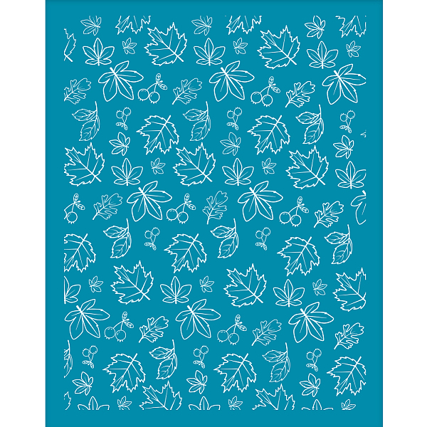 

PandaHall OLYCRAFT 4x5 Inch Silk Screen for Polymer Clay Maple Leaf Clay Stencils Reusable Silk Screen Printing Stencils Non-Adhesive Autumn..., Cyan