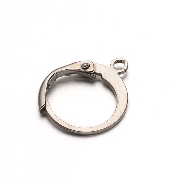 

PandaHall 304 Stainless Steel Leverback Earring Findings, with Loop, Stainless Steel Color, 14.5x12x2mm, Hole: 1.2mm 304 Stainless Steel