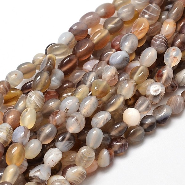 

PandaHall Natural Botswana Agate Nuggets Beads Strands, Tumbled Stone, 5~10x6~7x3~7mm, hole: 1mm, about 14.9 inch~15.7 inch Botswana Agate...
