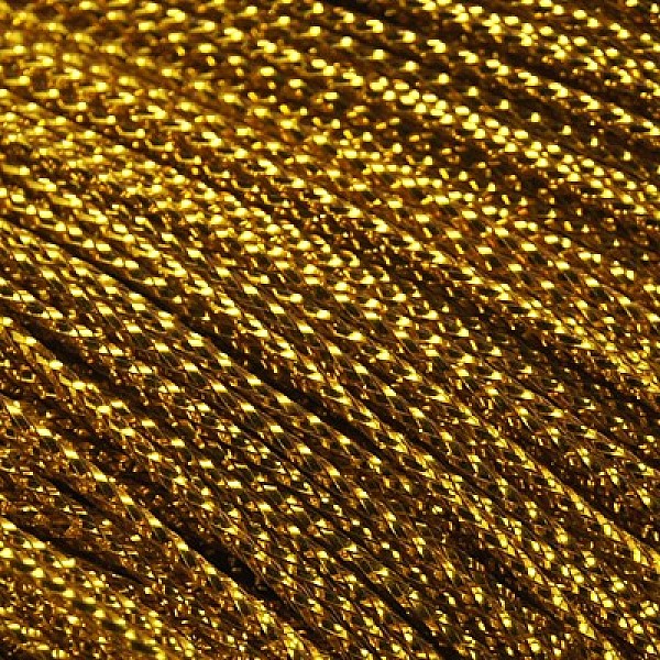 

PandaHall Metallic Thread, Embroidery Thread, Dyed, Gold, 0.8mm Plastic Gold