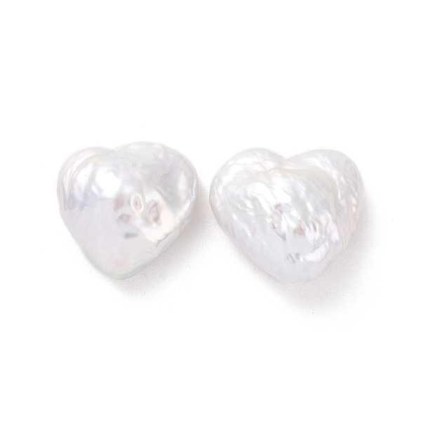 

PandaHall Natural Keshi Pearl Beads, Cultured Freshwater Pearl, No Hole/Undrilled, Heart, Antique White, 11.5~13x12.5x3.5~4.5mm Pearl Heart