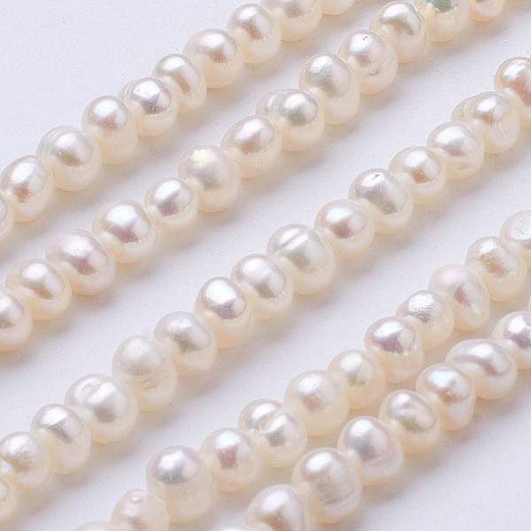 

PandaHall Natural Cultured Freshwater Pearl Beads Strands, Potato, Beige, 2.5~4.5x4.5~6mm, Hole: 0.7mm, about 87~90pcs/strand, 1.36~1.38..., Yellow